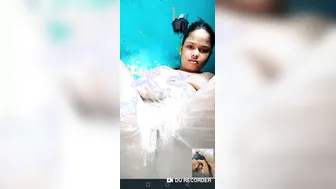 Chubby Babe Stripping Naked During Late Night Video Call Fun