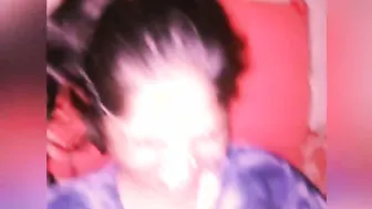 Hubby Finishing All Over His Indian Wife's Pretty Face At Home