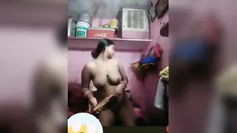 Bihari Housewife Using Kitchen Roller To Pleasure Herself