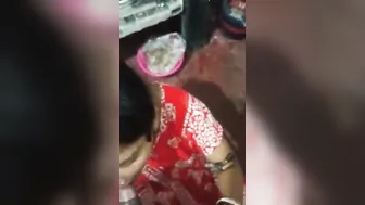 Horny Housewife Sucking Her Man Wearing Nighty Before Bedtime