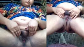 Chubby Babe Spreading Legs Showing Off Her Hairy Wet Cunt