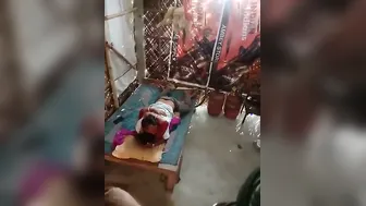 Street Whore Caught Fucking Older Guy For Cash In Backroom