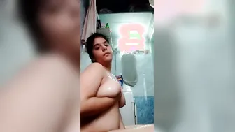 Shy Girl Filming Herself Naked In Shower Getting All Soapy