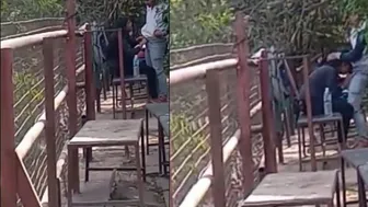 College GF Fucking Boyfriend Outdoors Someone Filmed Us