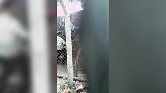 Construction Worker Drilling The Maid On Site During Lunch