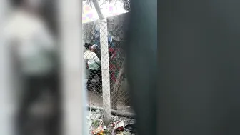 Construction Worker Drilling The Maid On Site During Lunch