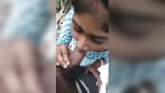 Bengali Wife Sneaking Around Fucking Neighbor In The Garden