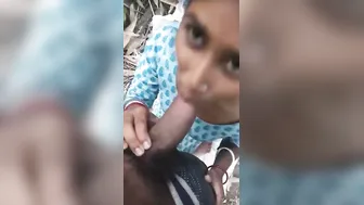 Bengali Wife Sneaking Around Fucking Neighbor In The Garden