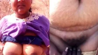 Village Girl Flashing Her Tits And Pussy In The Open Fields