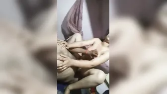 Busty GF Riding My Cock In Her Bedroom After College