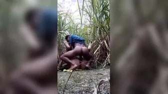 Curvy Village Girl Taking It Hard In The Fields Behind Home