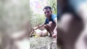 Curvy Village Girl Taking It Hard In The Fields Behind Home