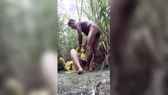 Curvy Village Girl Taking It Hard In The Fields Behind Home