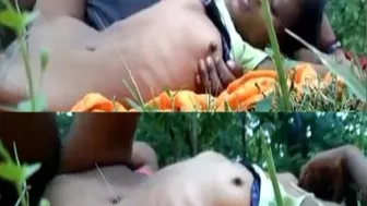 GF Getting Fucked Deep In The Woods Away From Everyone