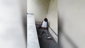 Young Couple Fucking Caught In The Act By Someone Passing By