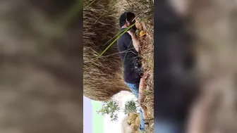 GF Riding Boyfriend Outdoors For Their Very First Time