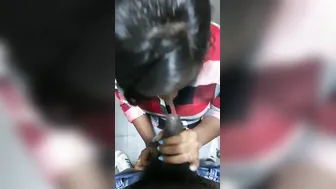 Office Coworker Babe Giving Sloppy Blowjob During Lunch Break