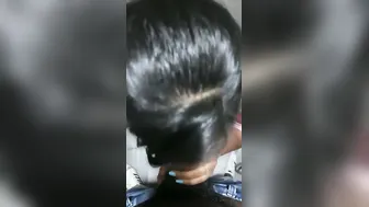 Office Coworker Babe Giving Sloppy Blowjob During Lunch Break