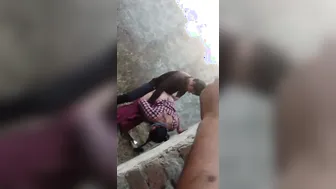 Bending Her Over And Fucking Her From Behind In The Outdoors