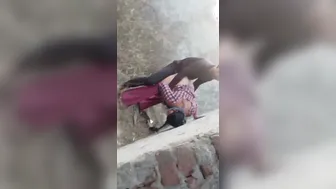 Bending Her Over And Fucking Her From Behind In The Outdoors