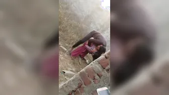Bending Her Over And Fucking Her From Behind In The Outdoors