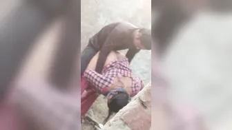 Bending Her Over And Fucking Her From Behind In The Outdoors