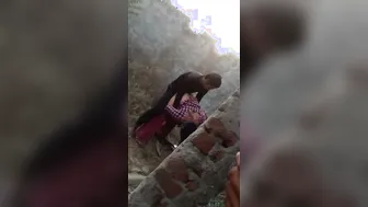 Bending Her Over And Fucking Her From Behind In The Outdoors
