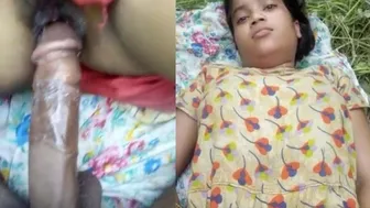 Young Village GF Getting Drilled Outdoors By Boyfriend