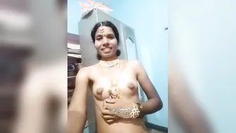 Telugu Wife Stripping Completely Nude For Her Online Boyfriend