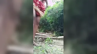 Married Bhabhi Squatting And Pissing Outdoors In Village Area