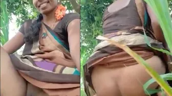 Telugu Wife Flashing Her Ass And Pussy Outside In Public