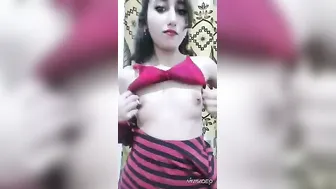 Young Kashmiri Babe Flashing Her Perky Tits In Bedroom Secretly