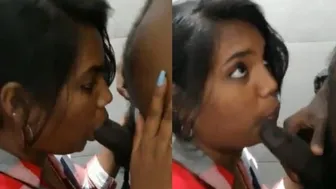 Tamil GF Sucking Cock Secretly In Toilet Stall