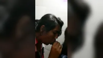 Tamil GF Sucking Cock Secretly In Toilet Stall