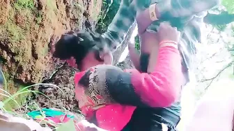 Village Wife Cheating Outdoors Getting Fucked Behind His Back