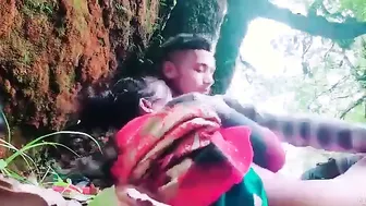 Village Wife Cheating Outdoors Getting Fucked Behind His Back