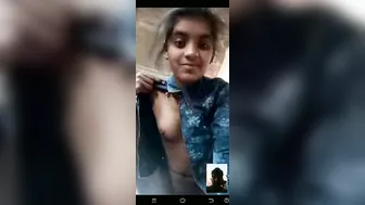 Village Girl Showing Off Her Hairy Pussy During Video Call