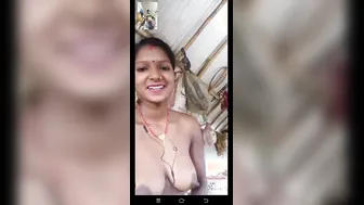 Village Wife Stripping Naked During Private Video Call For Me
