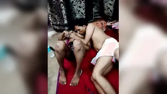 Two Slutty Wives Sharing Dick Together During Live Stream Show