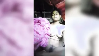 Young Village Girl Stripping Naked For Her Boyfriend On Camera
