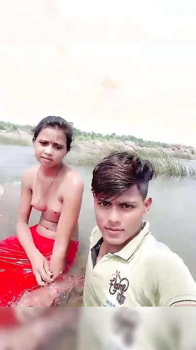 Village Couple Bathing Naked Together Filming On Phone Camera