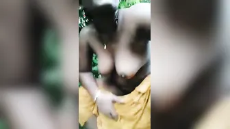 Slutty Rural Wife Bathing Naked Outside In The Open Fields