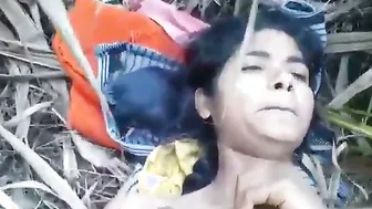 Tribal GF Riding My Dick Outdoors Under The Trees At Night