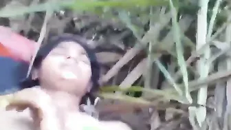 Tribal GF Riding My Dick Outdoors Under The Trees At Night