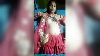 Newly Married Wife Showing Off Her Perfect Tits On Wedding Night