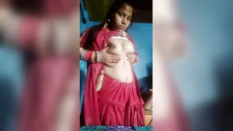 Newly Married Wife Showing Off Her Perfect Tits On Wedding Night