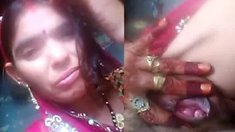 Village Wife From Rajasthan Spreading Her Pink Pussy Wide Open