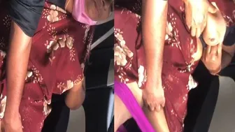 Driver Fingering Mature Aunty In Backseat Private Car Footage