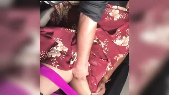 Driver Fingering Mature Aunty In Backseat Private Car Footage
