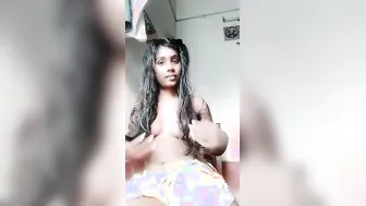 Shy GF Exposing Her Natural Tits On Webcam For Lover